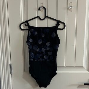Black Floral dance bodysuit